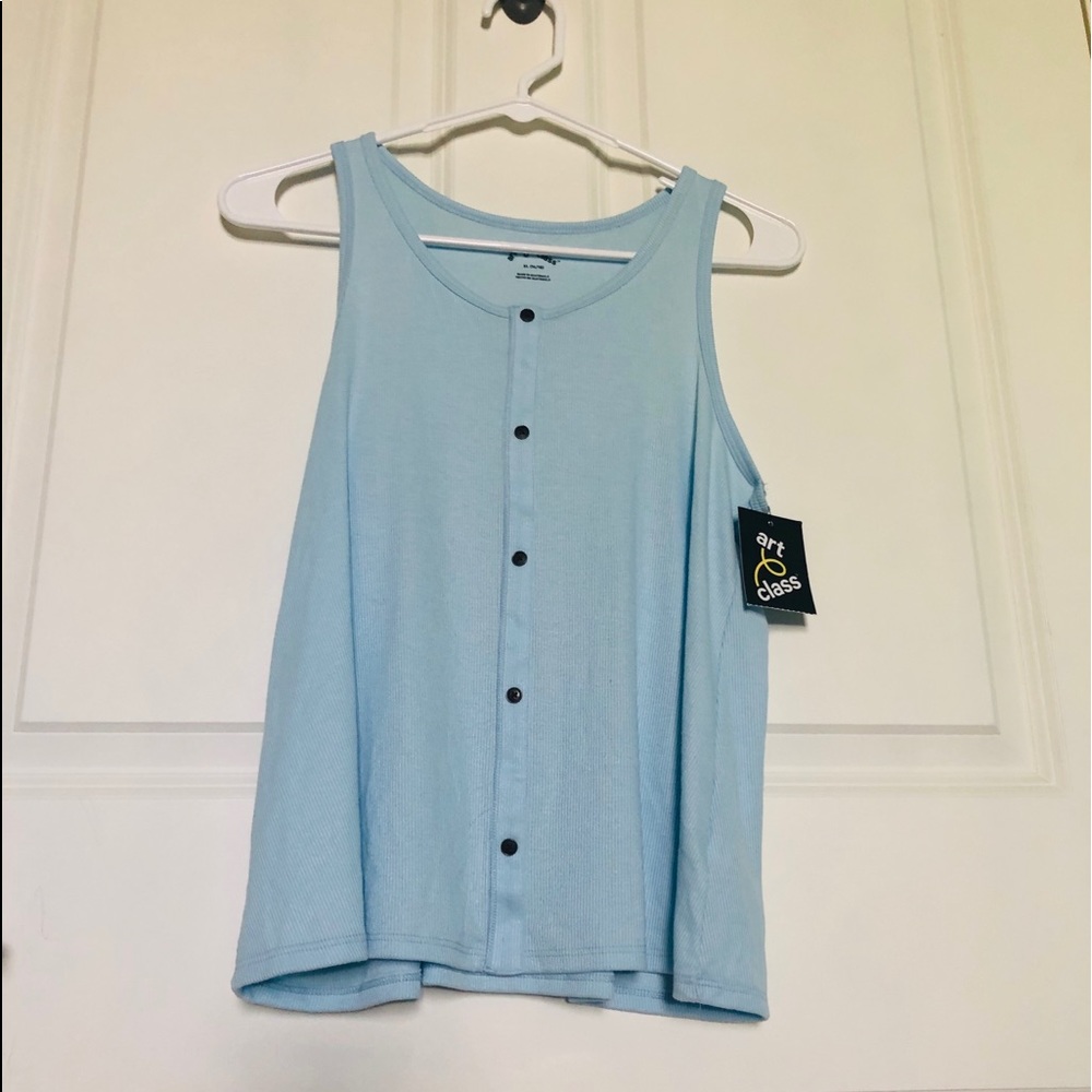 Light blue flowy tank top